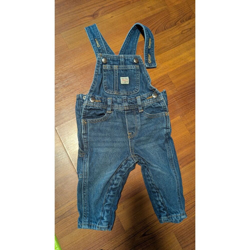 Vintage Y2K Baby Denim Carpenter Overalls 6-12M